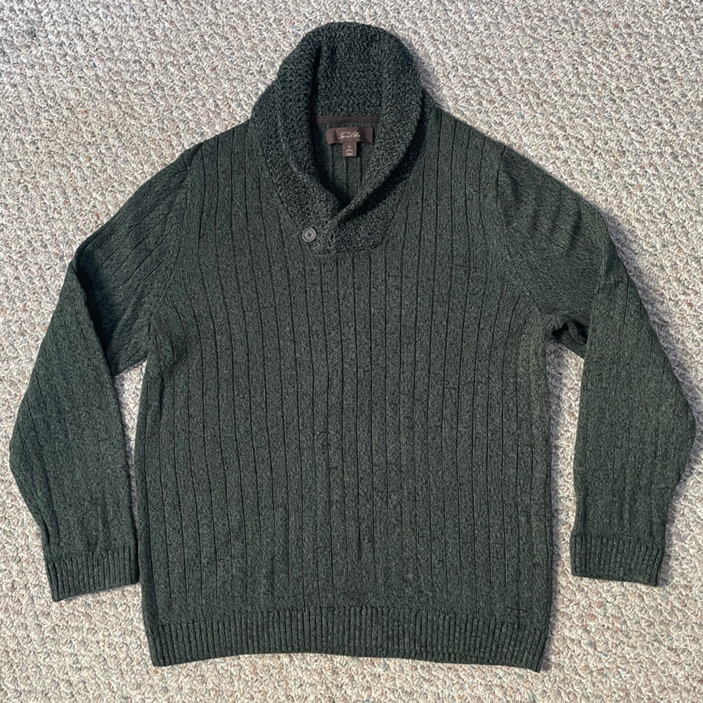 Men’s Green Tasso Elba Heavy-Duty Sweater - SIZE XL